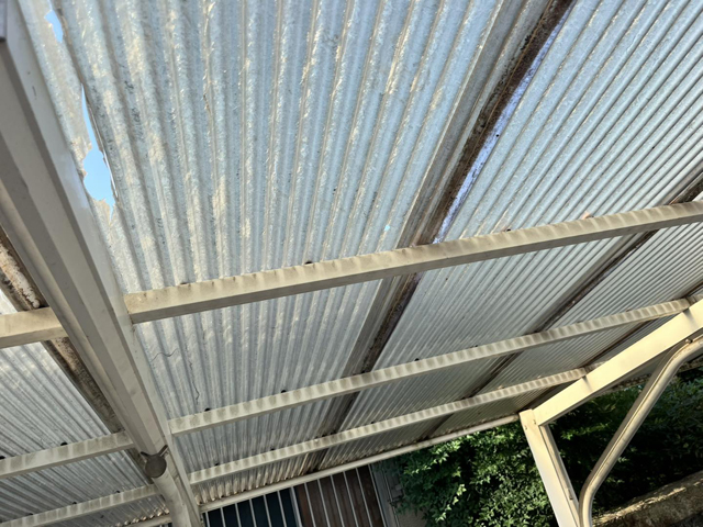 カーポート修理・カーポート屋根材交換工事|エクステリア工事|宇都宮市T様邸(2025.09.02)