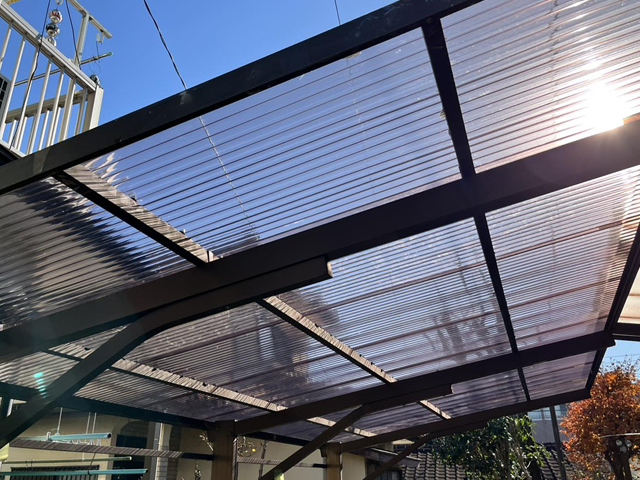 カーポート修理・カーポート屋根材交換工事｜エクステリア工事｜宇都宮市K様邸(2025.11.27)