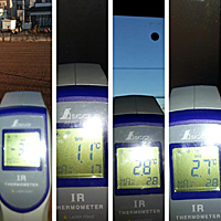 ペアガラス、エコ内窓プラマードU、真空ガラススペーシア、ガラス温度測定2012.12.26