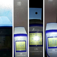 ペアガラス、エコ内窓プラマードU、真空ガラススペーシア、ガラス温度測定2012.12.27